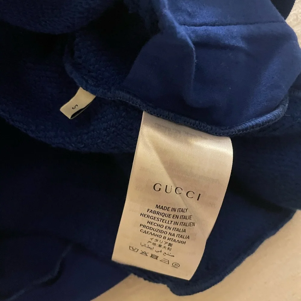 Gucci Multi Color Hooded Sweatshirt With Gucci  Embroidery Sz S - Picture 8 of 11